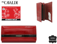 Portfel damski skórzany na blistrze H20-2-SH9-BL Red