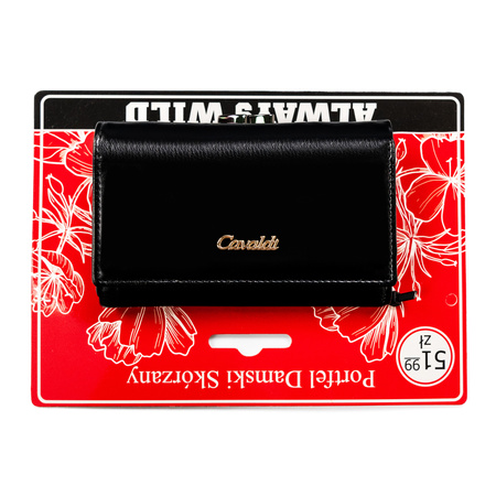 Portfel damski skórzany na blistrze PX23-20-BL Black