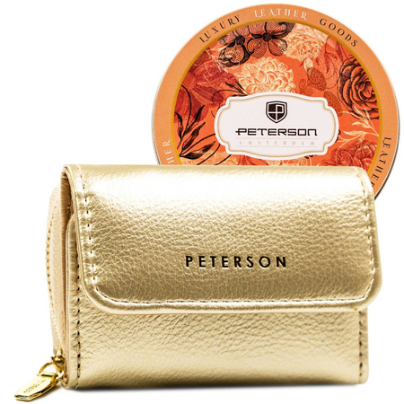 Portfel damski eko w puszce PTN 011-HRH-PUS Gold