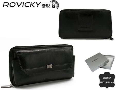 Saszetka skórzana RFID Rovicky CPR-043-BAR