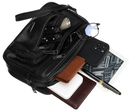 Saszetka skórzana R-13211 Black