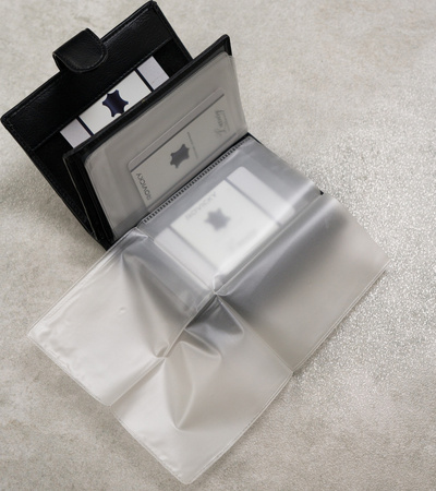 Men's PU+leather wallet M302BL-PU-6878 Black