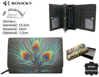 Women's leather wallet R-N0493-ART