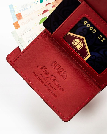 Portfel damski skórzany PTN PH32-1-SAF Red