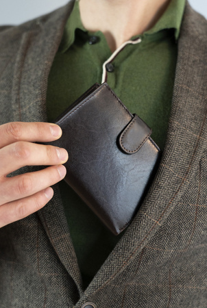 Men's leather wallet N62L-RVT-3227 D.Brown