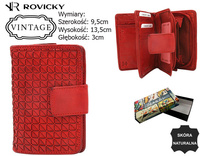Portfel damski skórzany R-N109-ZPT Red