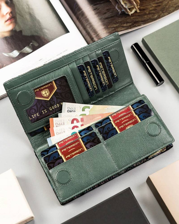 PETERSON PTN 421431-MD RFID leather wallet