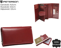 Portfel damski skórzany PTN RD-21-NGV Burgundy