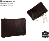 Skórzane etui na klucze PTN BKC-001-OPU Brown
