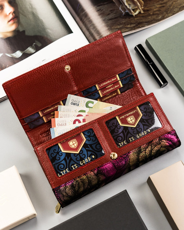 Portfel damski skórzany PTN 42100-MD Purple