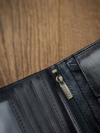 Portfel męski skórzany N01-RVT Black