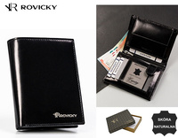 Portfel męski skórzany RV-8191L-AAX Black