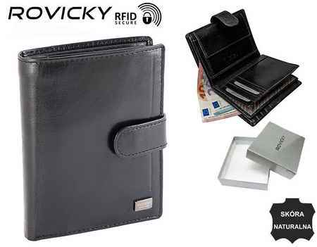 Rovicky PC-105L-BAR men's RFID leather wallet