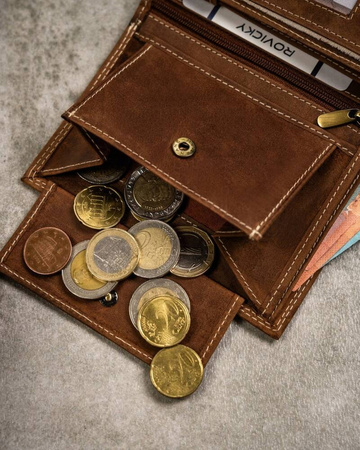 Leather wallet with the Gemini zodiac sign RFID ALWAYS WILD N4-CHM-GEMI