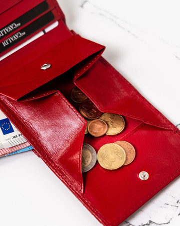 Women's natural leather wallet RD-AN01-GCL RED
