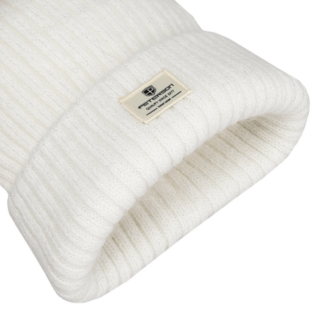 Warm Women's Hat with Angora Blend PETERSON PTN HAT-08 White
