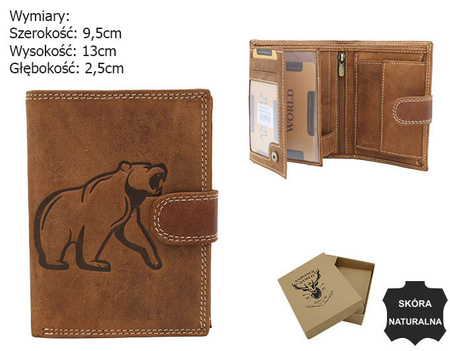 RFID leather wallet Always Wild N4L-CHM-BEAR