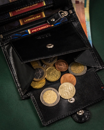 Gift set: leather wallet and keychain PETERSON PTN SET-M-1549-KCS