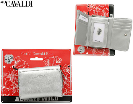 Portfel damski PU F-206L-BL Silver