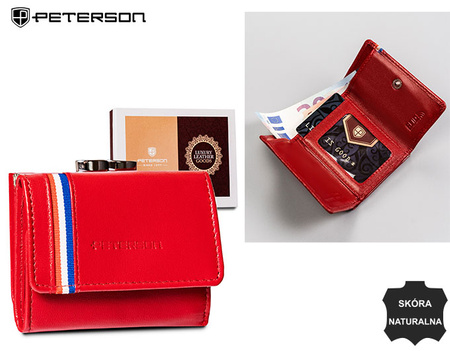 Portfel damski skórzany PTN RD-25-GCL-A Red