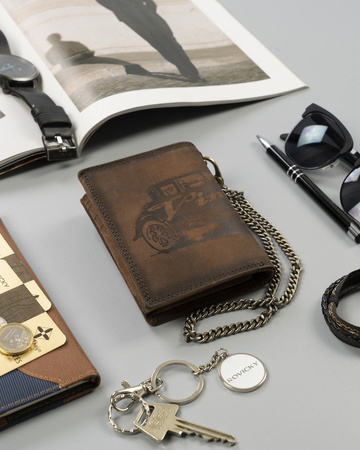 Men's nubuck leather wallet