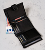 Peterson men's RFID leather wallet PTN 324Z 2-1-1 BLACK