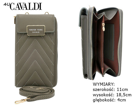 PU handbag-wallet M-10-8086 Gray