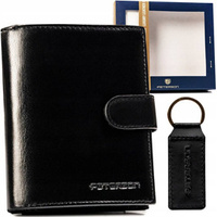 Gift set: leather wallet and key ring PETERSON PTN SET-M-1549L-KCS