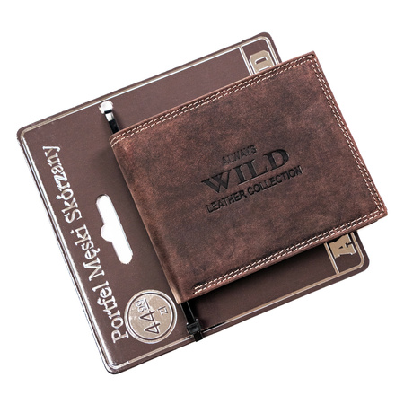 Portfel męski skórzany na blistrze N992-CHM-BL Brown