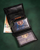 Gift set: leather wallet and keychain PETERSON PTN SET-M-1542-KCS