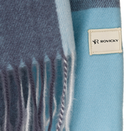 Large Women's Plaid Scarf with Fringes by Peterson SP100 Grey