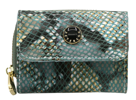 Small Women's Wallet Made of Natural Leather PETERSON PTN 423229-SFL Blue