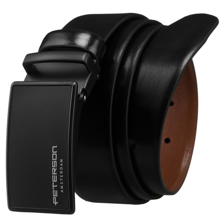 Gift Set: Reversible Men's Leather Belt + 2 Buckles PTN KL-B004 Peterson