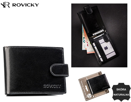 Portfel męski skórzany N61L-RPVT-BL BLACK