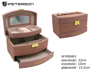 Plastic and leatherette jewelry box PTN SZK-02