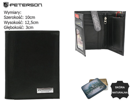 Portfel męski skórzany PTN 303-PR 2-1-1 Black