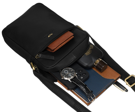 Torba skórzana + Etui PTN 704E-OPU Black