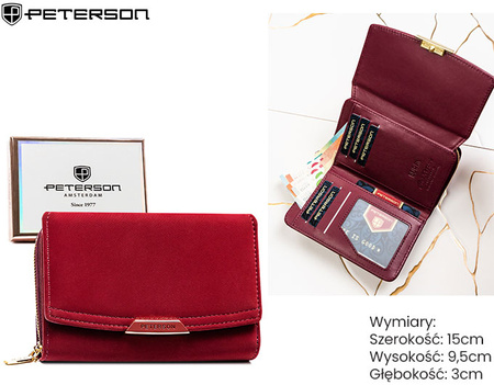 Portfel damski eko PTN 001-THU Bordo