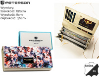 Portfel skóra + PU PTN PX27-PF2 Blue