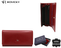 Portfel damski skórzany RV-1680144-BCA Red