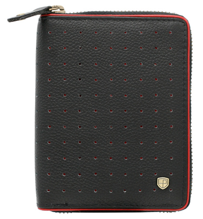 Portfel męski skórzany PTN 340.03 Black+Red