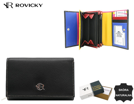 Portfel damski skórzany RD-22-NDM Multi Black