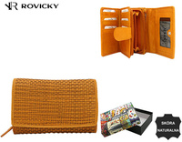 Portfel skórzany R-615-DDW Camel