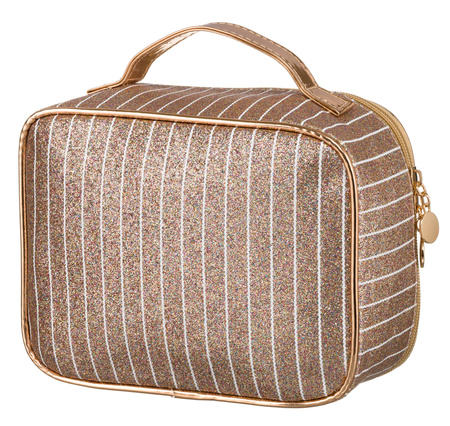 Kosmetyczka brokatowa z uchwytem PTN KOS-L03-B Gold Rose Peterson