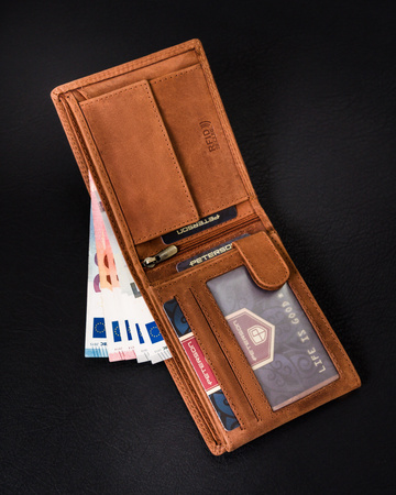 PETERSON PTN N992C-CHM-04 RFID leather wallet