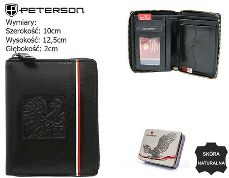 Peterson portfel skórzany PTN 340P-02 BLACK