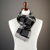 Large Men's Checkered Scarf Peterson PTN SA100-01 Black