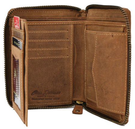 Leather wallet PTN 340 2-1-5 cognac