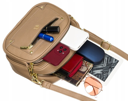 Zestaw torebka + saszetka PU R-KP-16-DN D.Beige