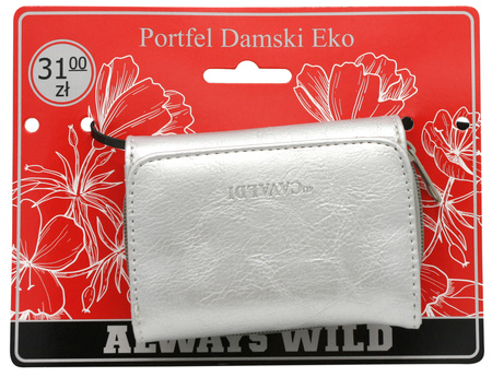 Portfel damski PU F-206L-BL Silver
